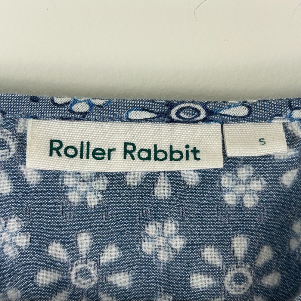 Roller Rabbit Blue and White Floral Blouse - Picture 3 of 4